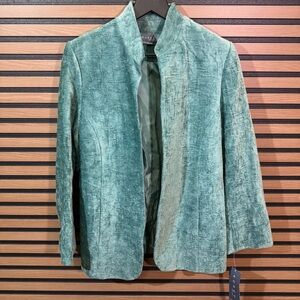 Vintage Koret Aqua Velvet Open Blazer